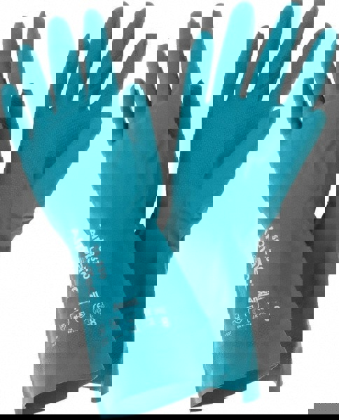 Series 58-330 Chemical Resistant Gloves: Size Medium, 12.00 Thick, Nitrile, Nitrile, Supported,